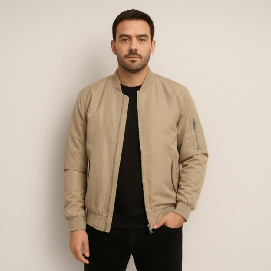 Bomber Jacket  Beige