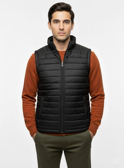 Men's Quilted Gilet Jacket Black
