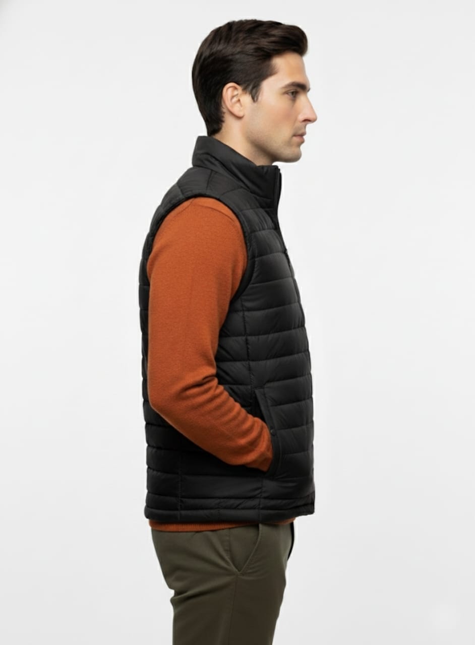 Men's Quilted Gilet Jacket Black