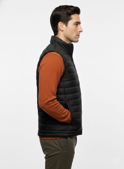 Men's Quilted Gilet Jacket Black