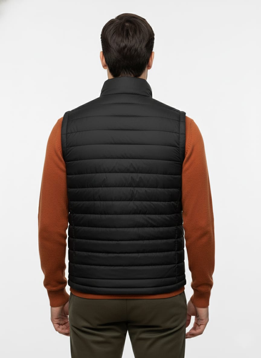 Men's Quilted Gilet Jacket Black